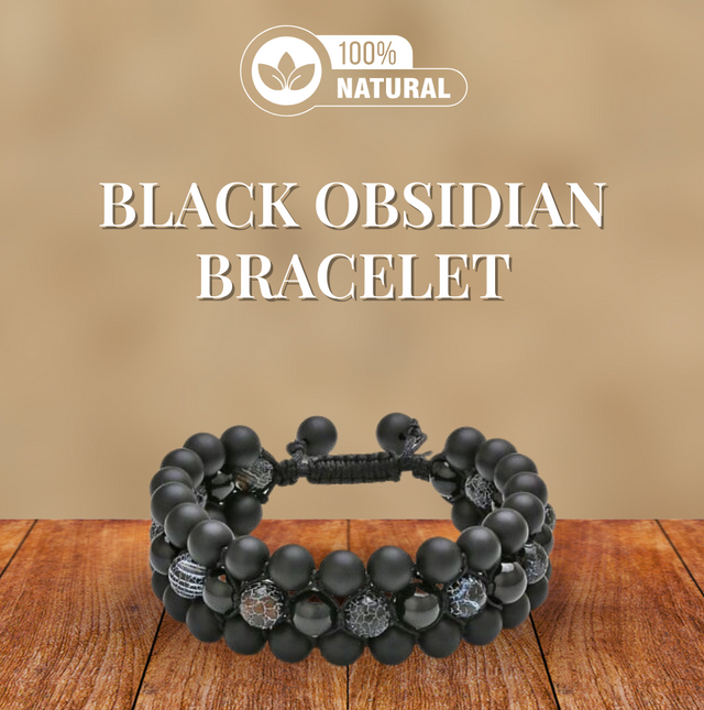 Black Obsidian Dragon vein Combination Bracelet