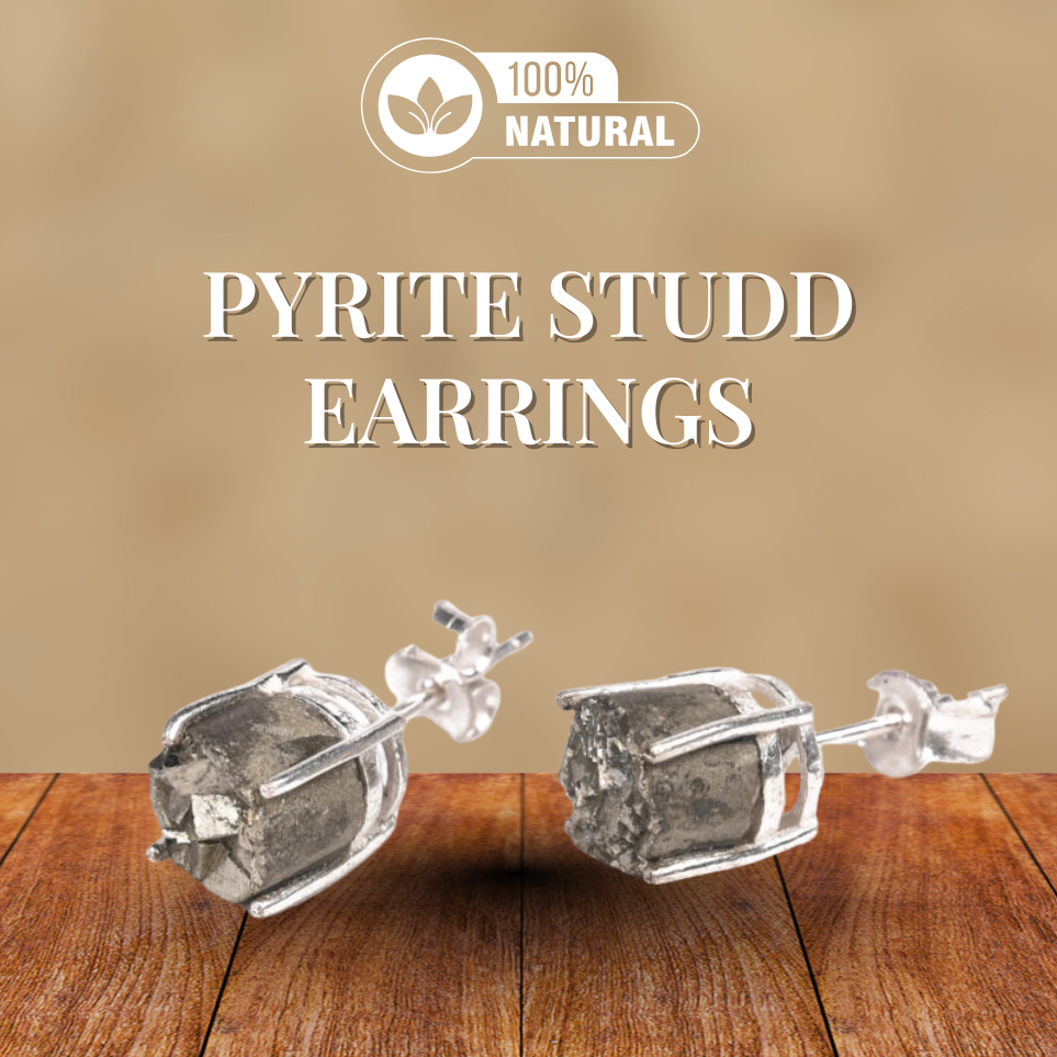 Energized Pyrite Studd Earrings